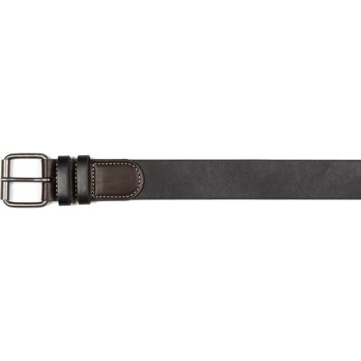 Black and brown leather belt
